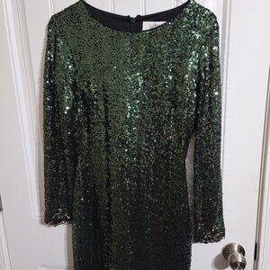 Belle Badgley Mischka Green Party Dress